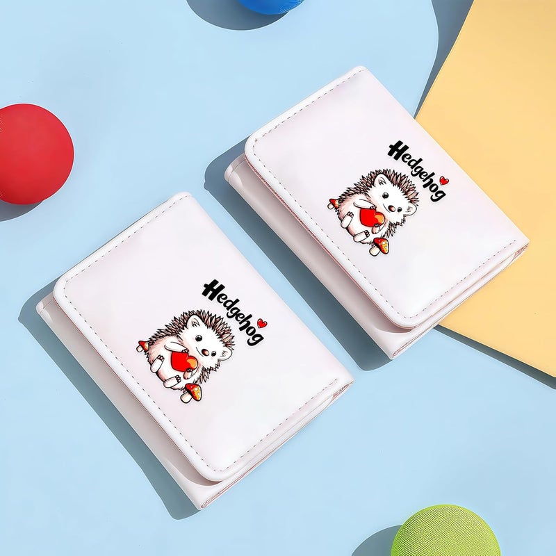 BJDAMAI Hedgehog Wallet For Teens Kids Girls Age 6,7,8,9,10,11,12, Small Slim Thin Mini Compact Women Wallet, Animal Lovers Gifts Stuff, Cash Card Coin Pocket Window For Female! - Image 5